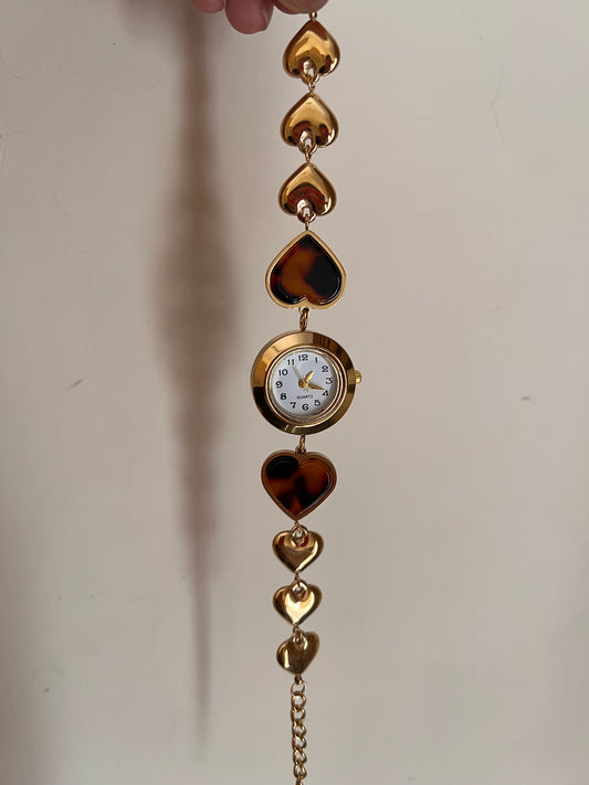 Tiger eye watch bracelet