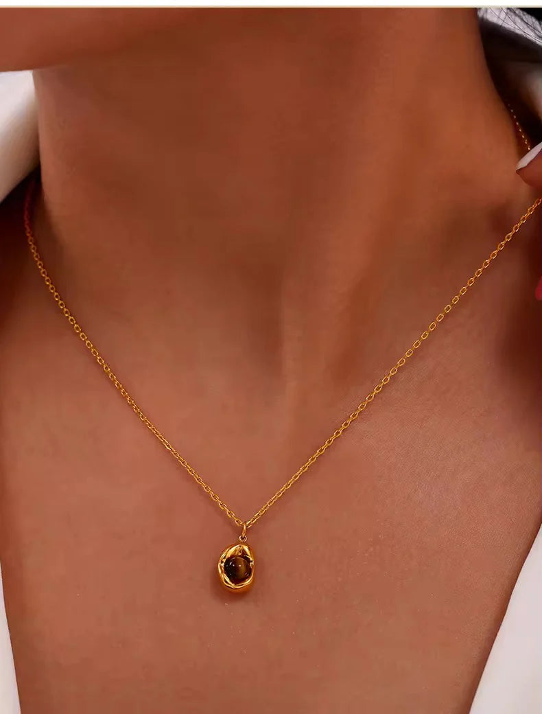 Tiger eye pendant set