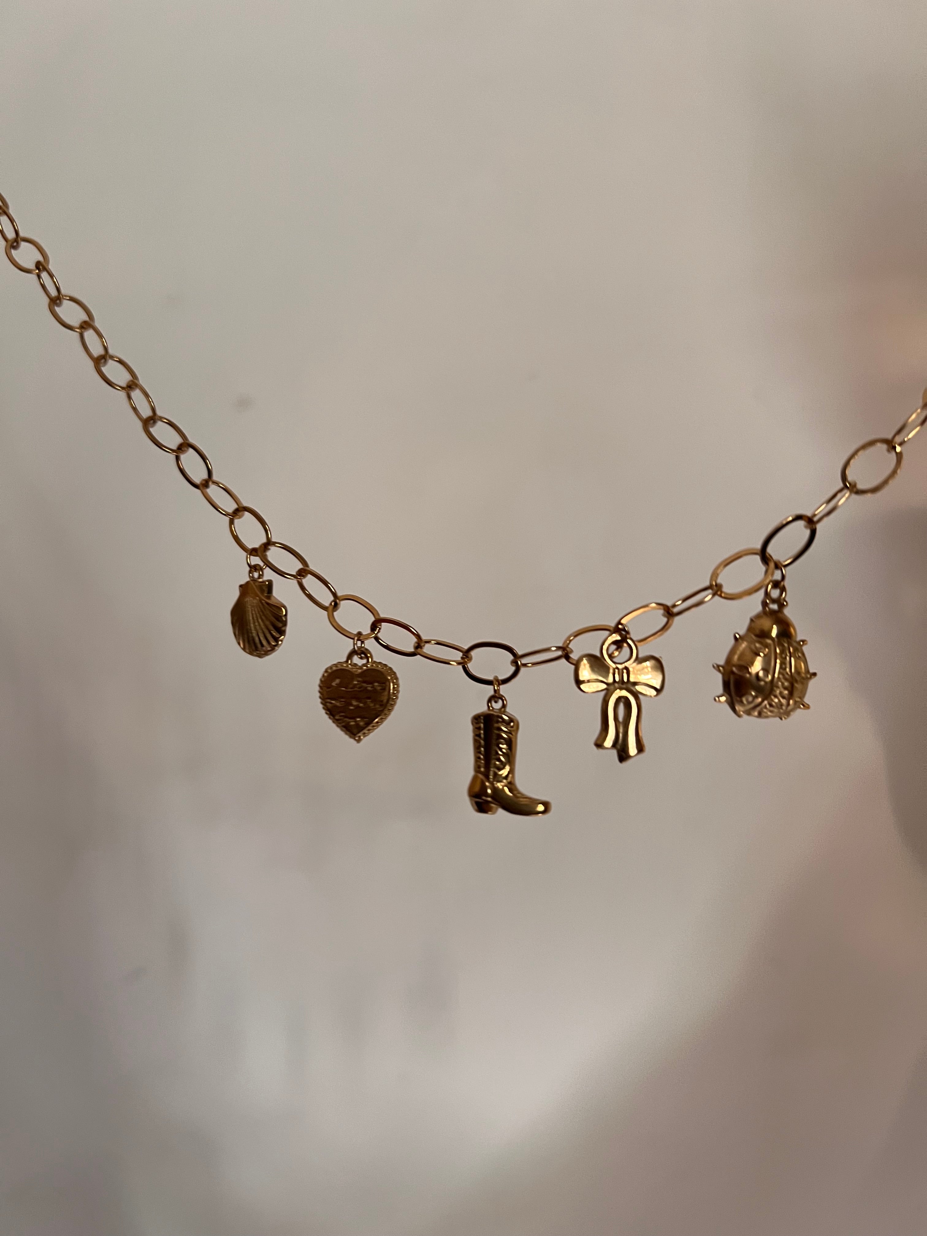 Texan lover girl charm necklace