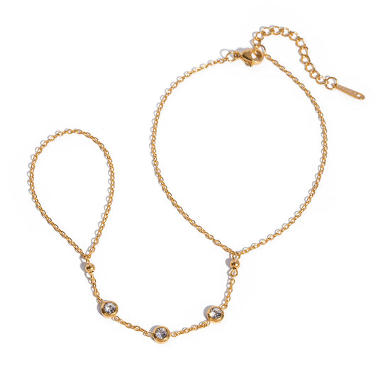 Hand chain bracelet