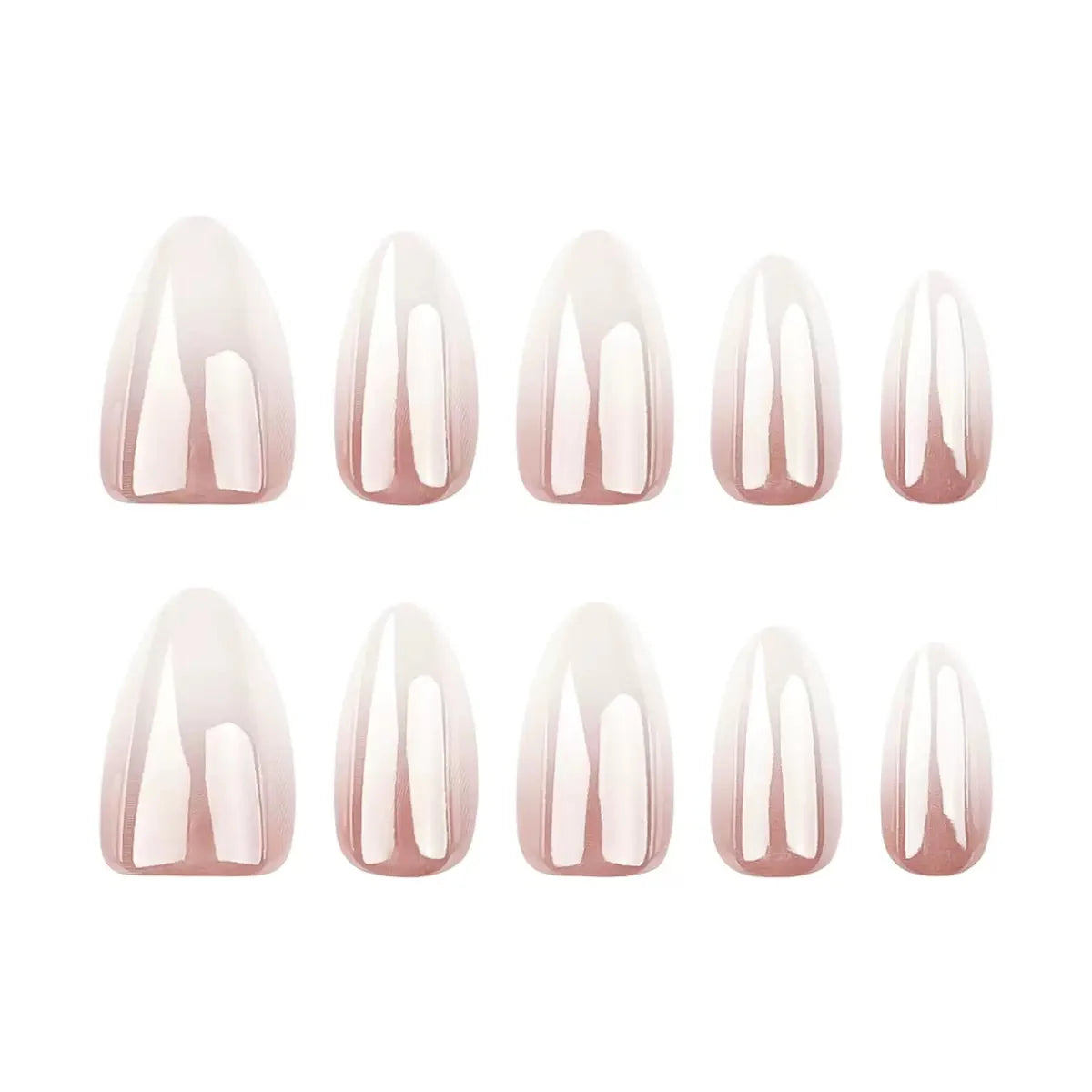 Hailey Bieber Glazed Chrome 24 Press-On Nails