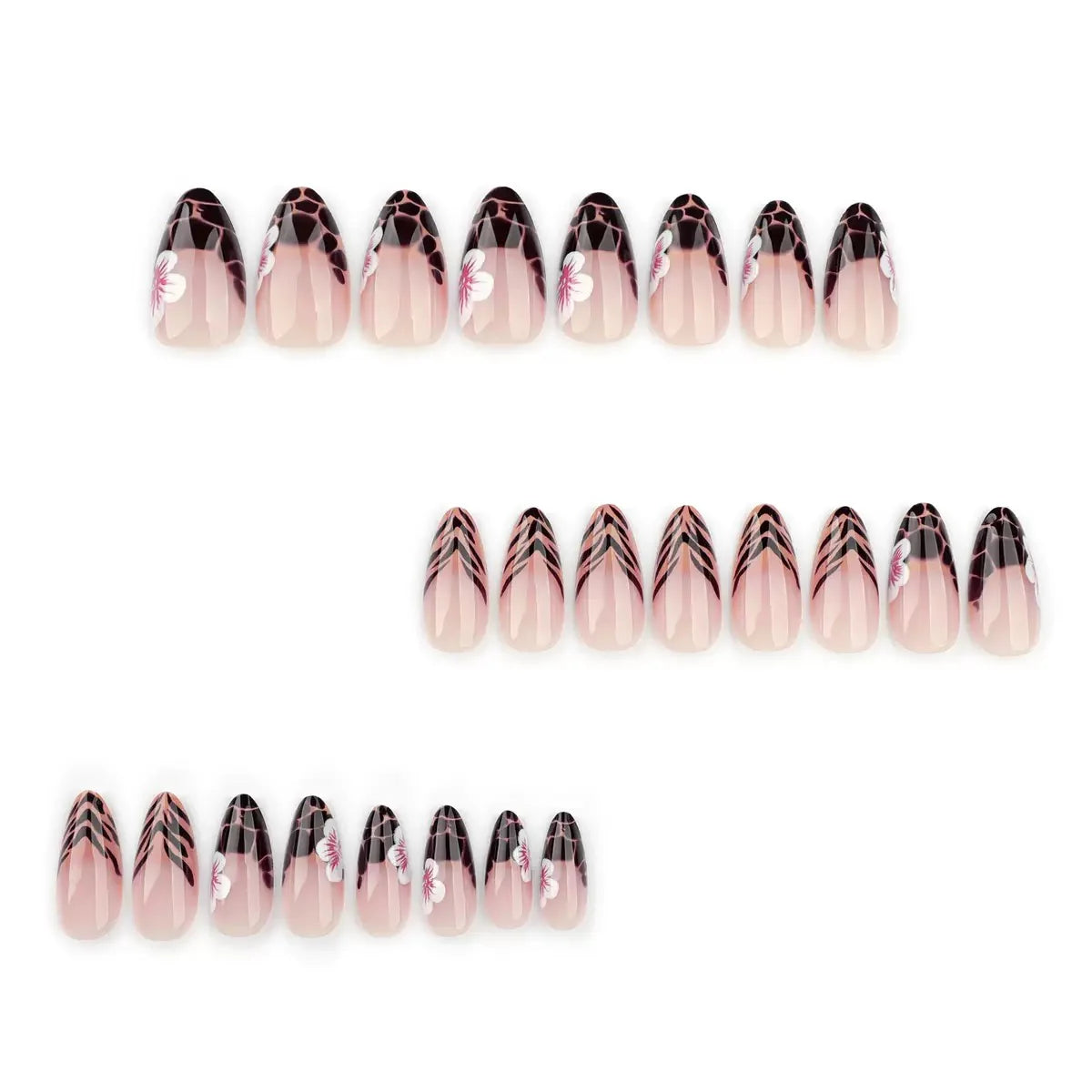 Nude nails with cheetah print accents 24 Press-On Nails