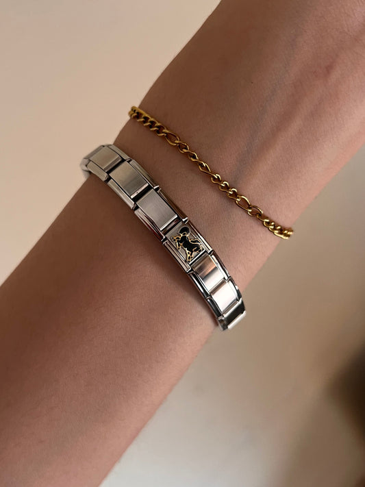 Black horse Italian bracelet