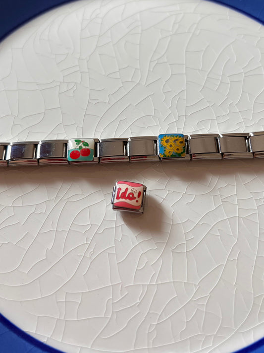 I Don’t care girl Italian bracelet