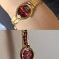 Oval shaped snake strap Watch