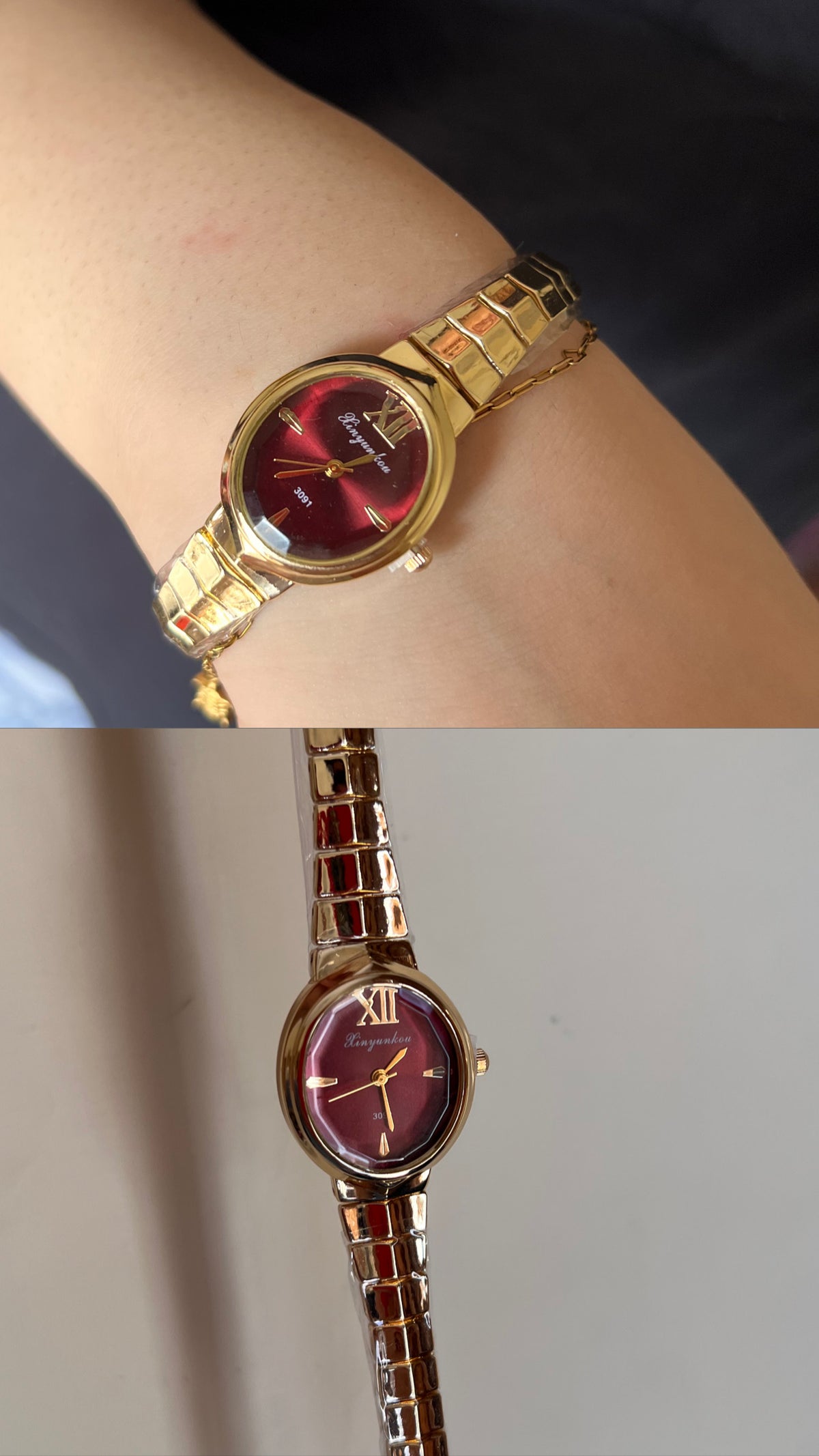 Oval shaped snake strap Watch