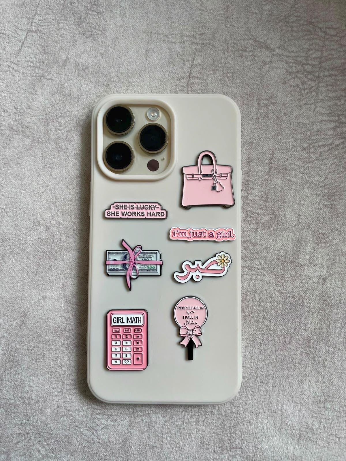 Pink bow mobile charm