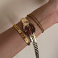 Oval shaped snake strap Watch