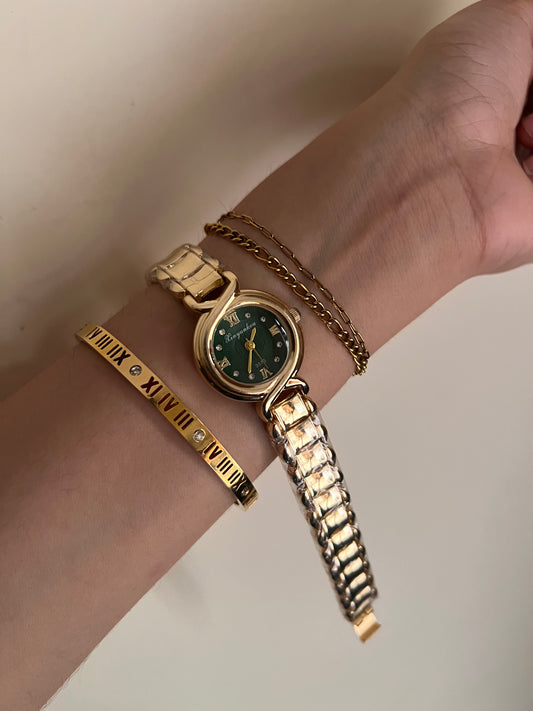 Mini green dial rox watch
