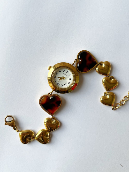 Tiger eye watch bracelet