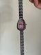 Vintage style snake pink dial silver watch