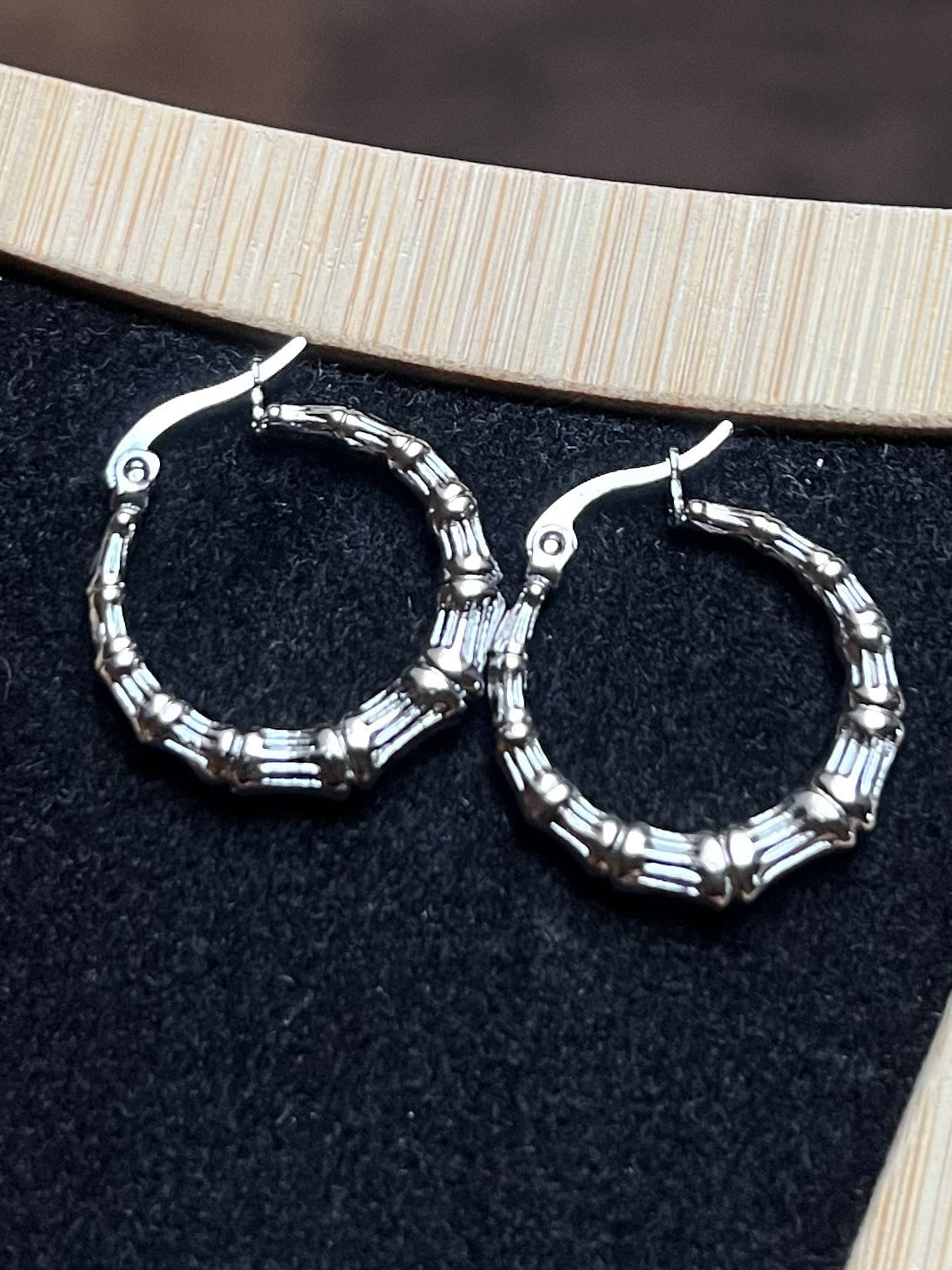 Silver bambino earrings
