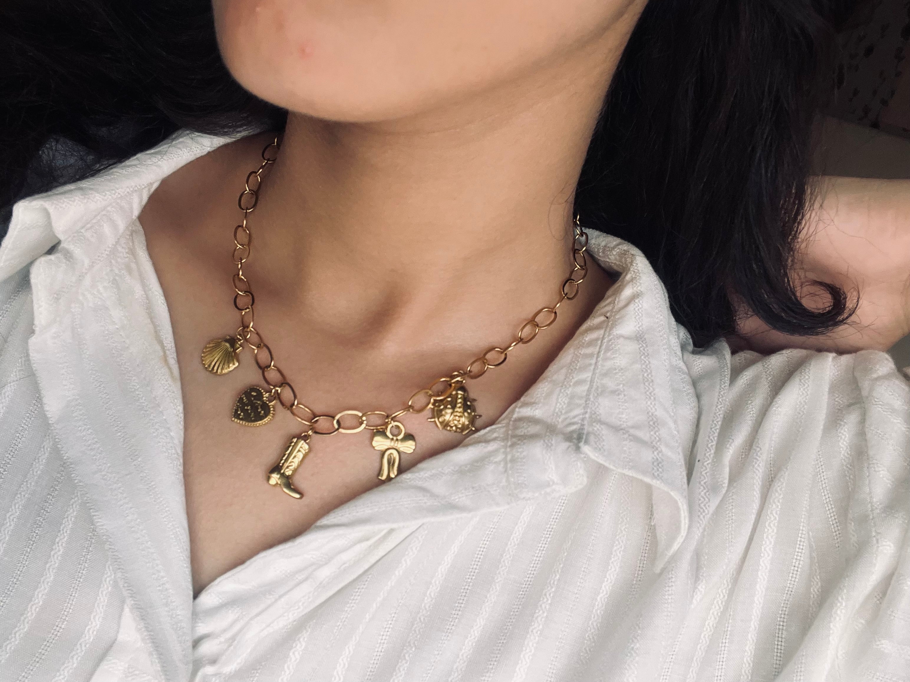 Texan lover girl charm necklace