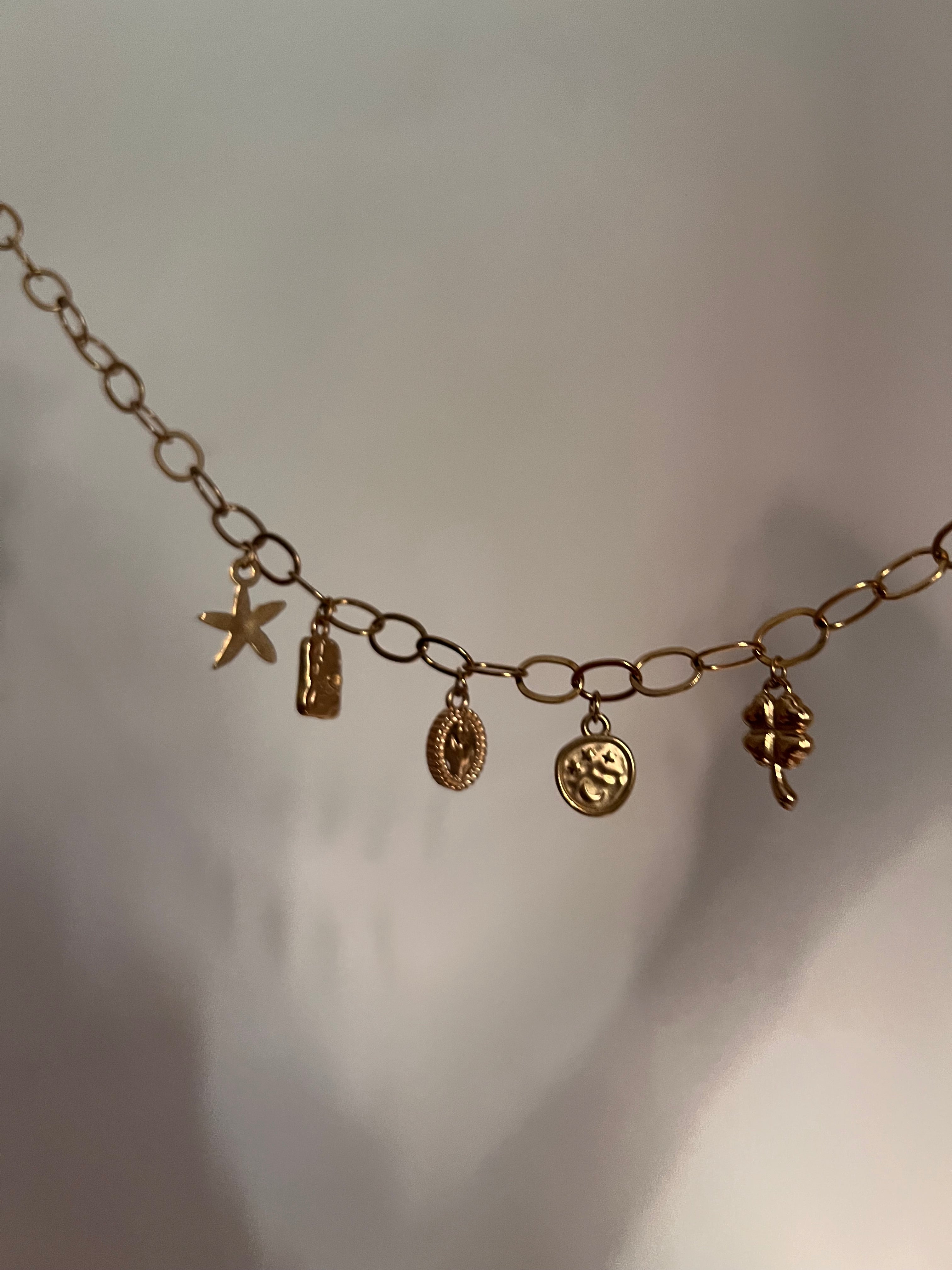 Flower girl charms necklace