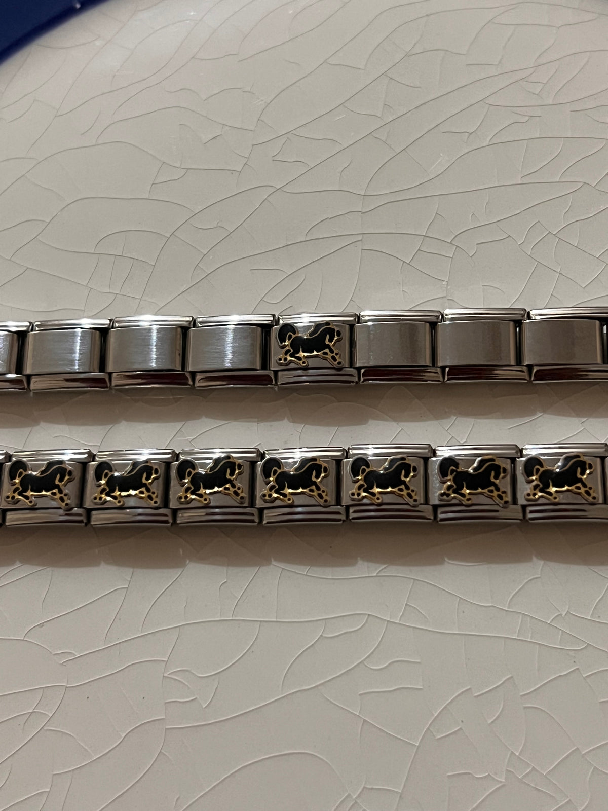 Black horse Italian bracelet