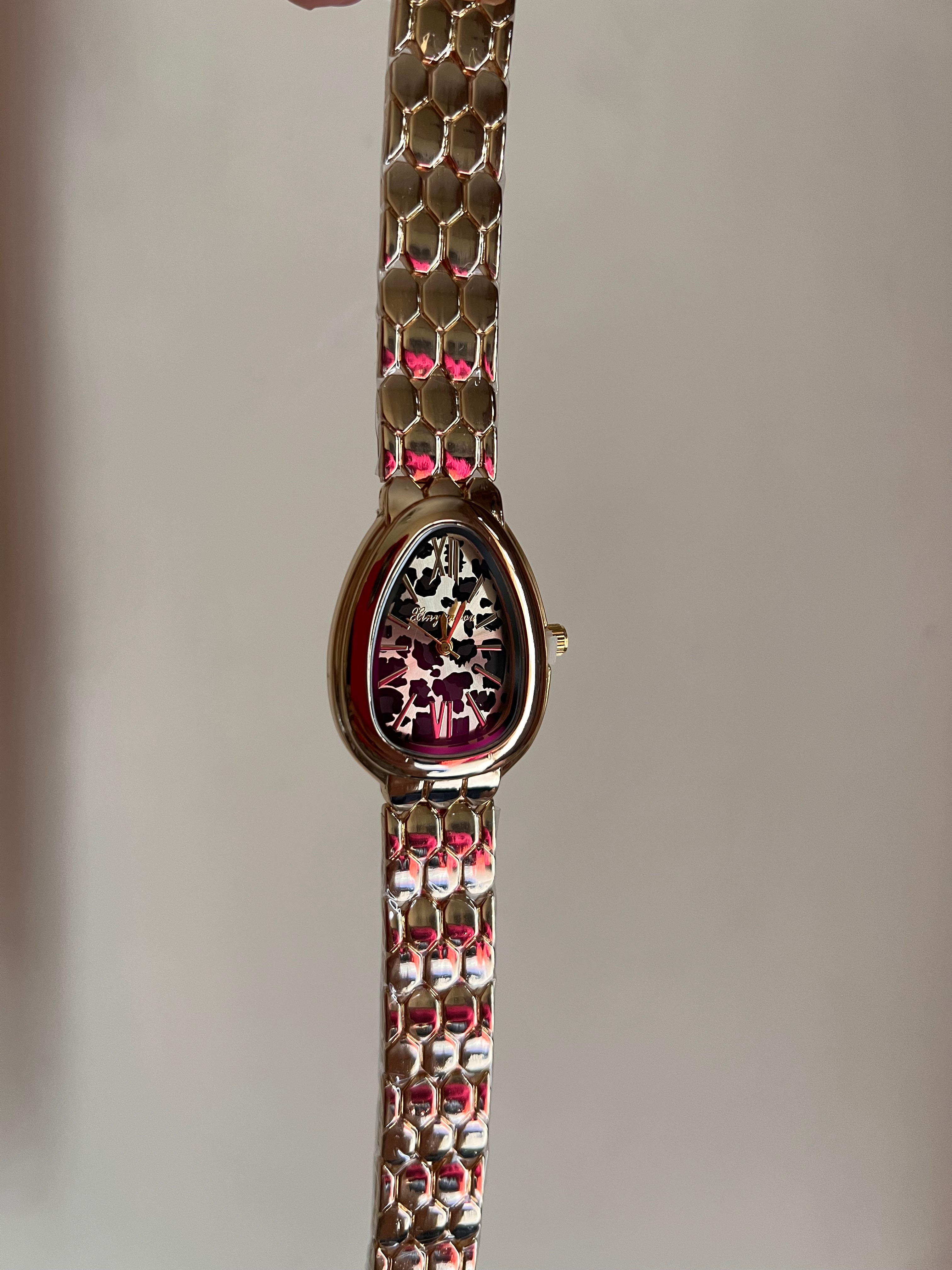 Snake dial leapord watch