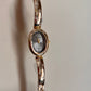 Oval shaped vintage style gemstones Watch