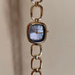 Ice blue square watch bracelet