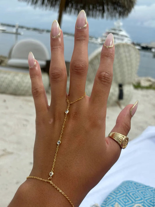 Hand chain bracelet