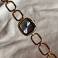 Ice blue square watch bracelet