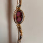 Oval shaped vintage style gemstones Watch