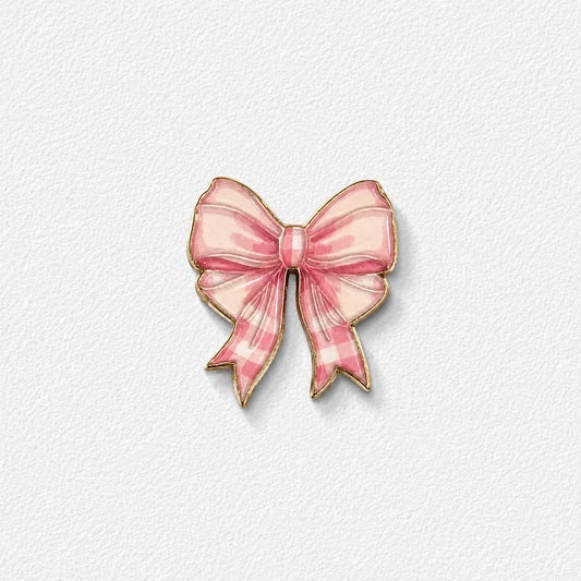 Pink bow mobile charm