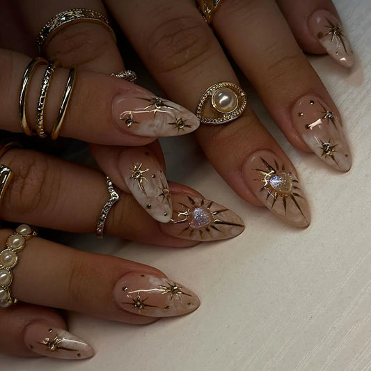 Celestial Gold Star– Press-On Nails