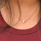 Gold Plated Floral Jewelry Necklace – Continuous Stone Shine Elegant Evening Wear Stainless Steel Luxury Pendant