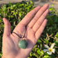 Green Aventurine Heart Necklace – Original Gemstone Black Rope Chain Healing Crystal Jewelry for Women