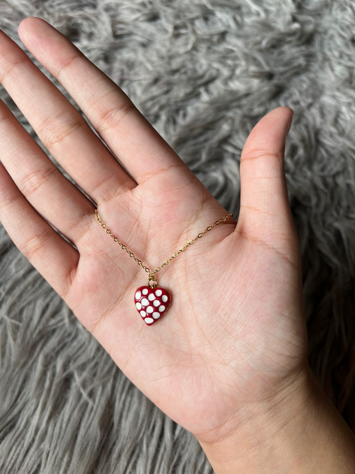 Strawberry heart charm Necklace
