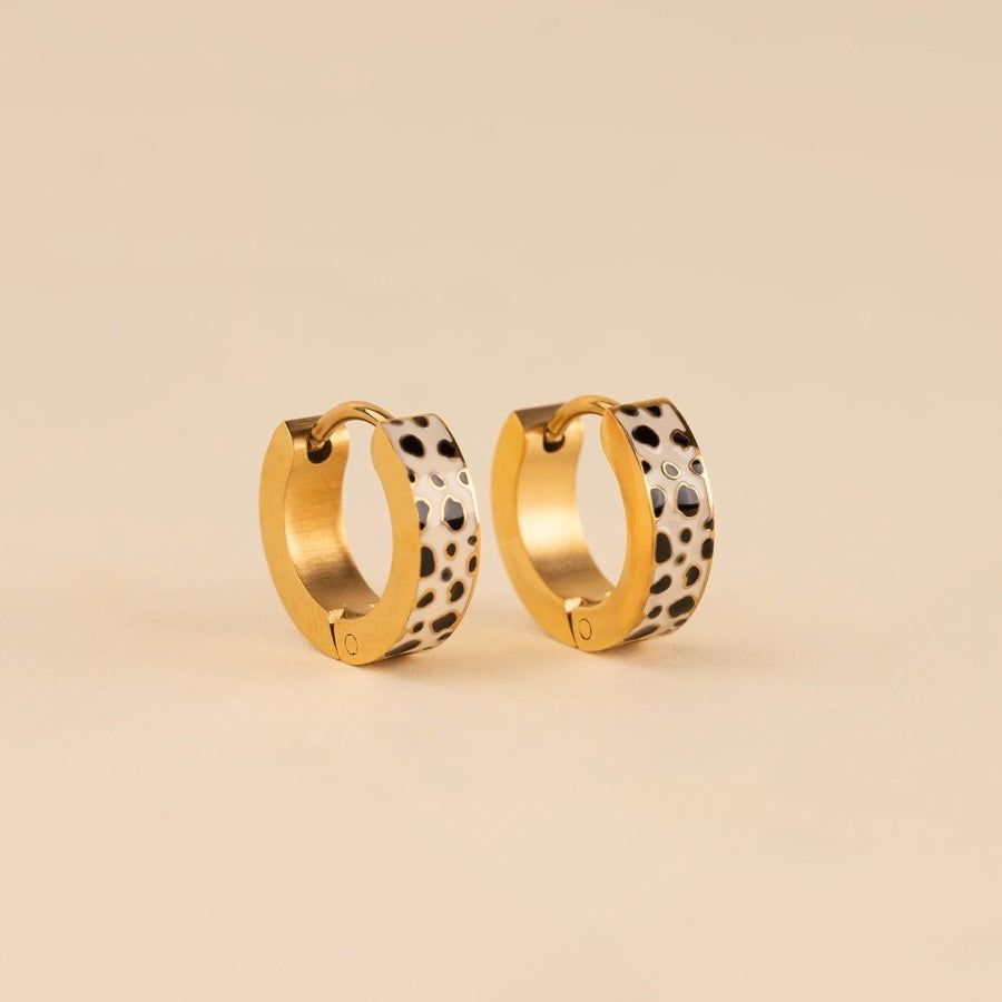 Mini Leopard Stud Earrings for Women – 18K Gold Plated Waterproof Stainless Steel Fashion Earrings