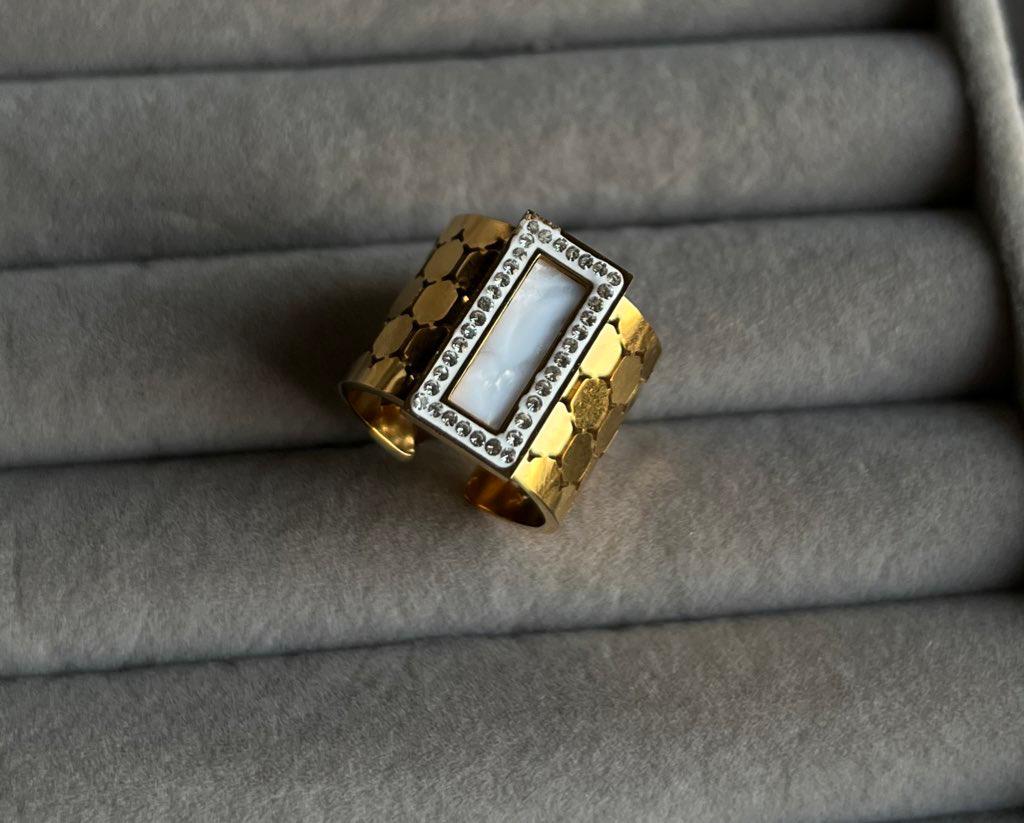 Sira Ring for Women – 18K Gold Plated Waterproof Stainless Steel Elegant Fashion Ring