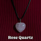 Heart Rose Quartz Necklace