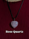 Heart Rose Quartz Necklace