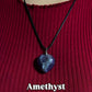 Heart Amethyst heart necklace