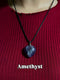 Heart Amethyst heart necklace