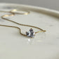 Gold Plated Floral Jewelry Necklace – Continuous Stone Shine Elegant Evening Wear Stainless Steel Luxury Pendant