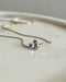Gold Plated Floral Jewelry Necklace – Continuous Stone Shine Elegant Evening Wear Stainless Steel Luxury Pendant