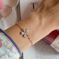 Solitaire floral bracelet