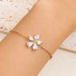 Solitaire floral bracelet