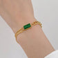 Emerald green rhinestone  bracelet