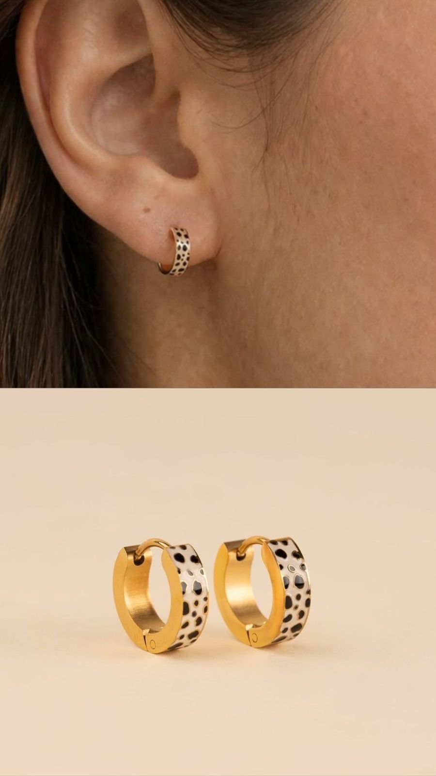 Mini Leopard Stud Earrings for Women – 18K Gold Plated Waterproof Stainless Steel Fashion Earrings