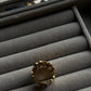 Flora Golden Chunky Ring for Women – 18K Gold Plated Waterproof Stainless Steel Adjustable Statement Ring