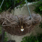 White heart Snow bell Necklace
