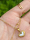 White heart Snow bell Necklace